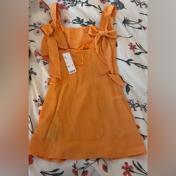 Urban Outfitters Bri Double Bow Satin Mini Dress - Picture 2 of 3